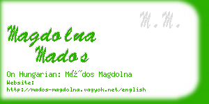 magdolna mados business card